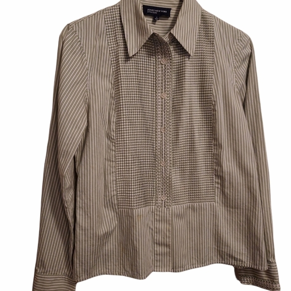 Jones New York Tops - Jones new york signature small green and white